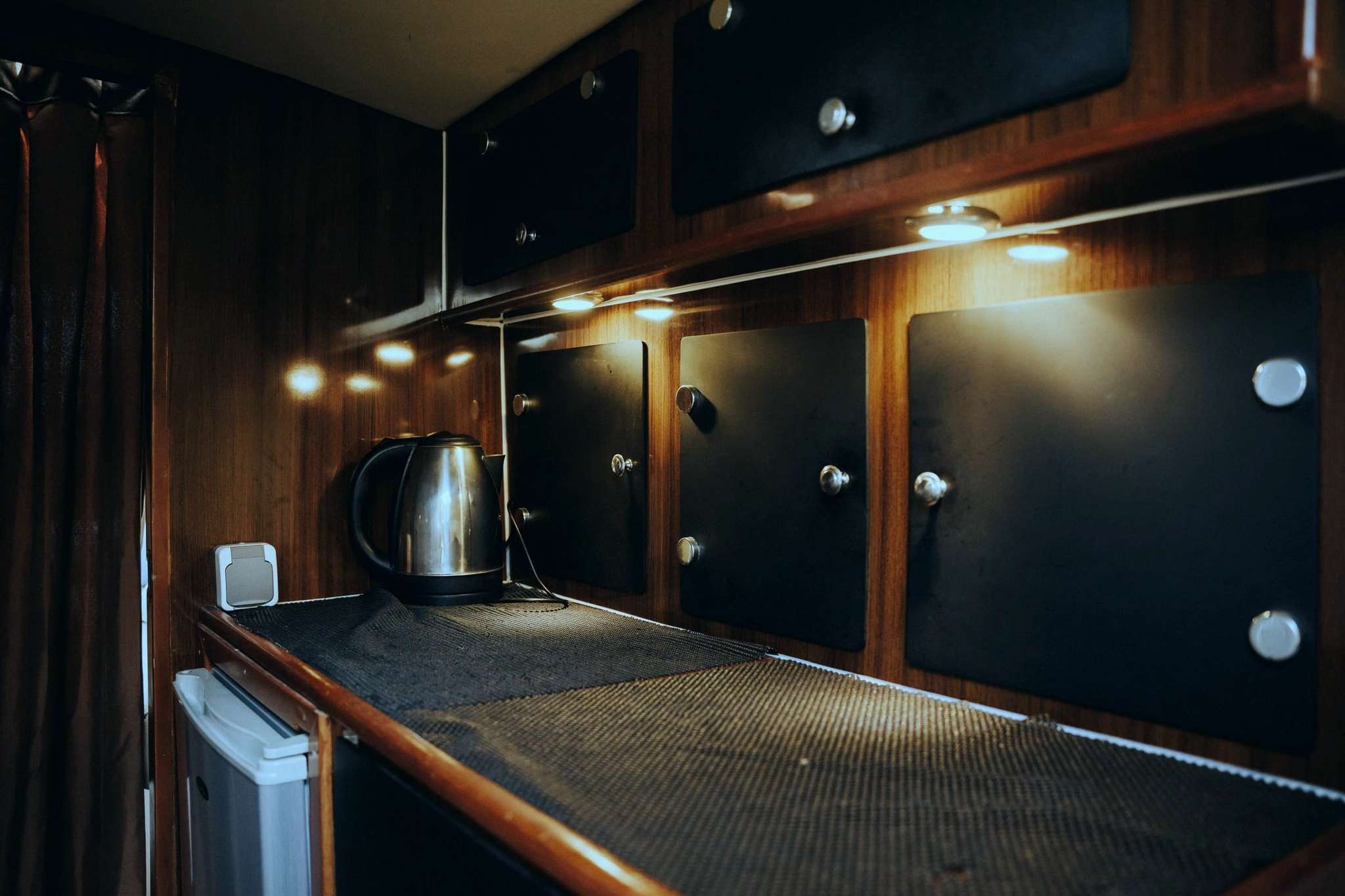 Galley kitchen aboard Freedom Yacht
